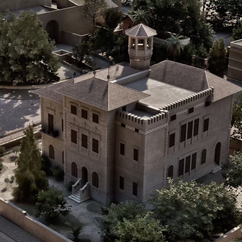 Una ricostruzione in 3D di Villa Deliella