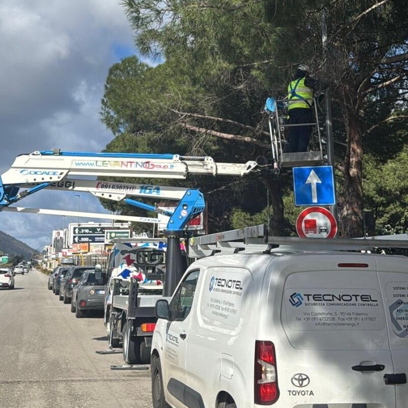 Palermo, al via l'installazione di oltre 200 telecamere in viale Regione Siciliana