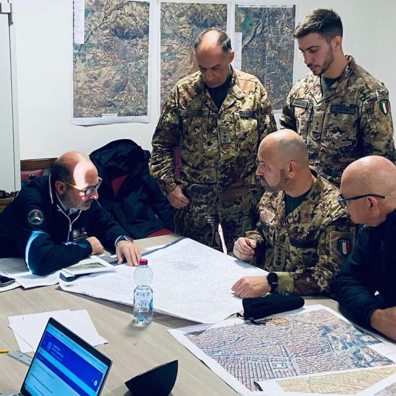Le foto dell'intervento dell'esercito a Niscemi per la frana